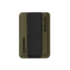 [SK-KADO-GRNBLK] SkinArma Kado Mag-Charge Card Holder With Grip Stand - Green/Black