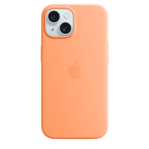 [TRMT0W3ZM/A] Apple iPhone 15 Silicone Case with MagSafe - Orange Sorbet