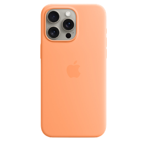 [TRMT1W3ZM/A] Apple iPhone 15 Pro Max Silicone Case with MagSafe - Orange Sorbet