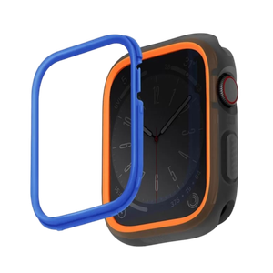 [UNIQ-45MM-MDSORGBLU] Uniq Moduo Apple Watch Case With Interchangeable PC Bezel 45/44mm - Smoke (Orange/blue)