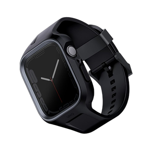 [UNIQ-45MM-MONOSBLK] Uniq Monos 2-in-1 Apple Watch Strap With Hybrid Case 45/44mm - Midnight Black (Black)