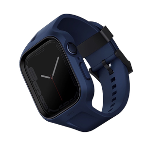 [UNIQ-45MM-MONOSBLU] Uniq Monos 2-in-1 Apple Watch Strap With Hybrid Case 45/44mm - Marine Blue (Blue)