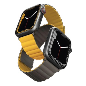 [UNIQ-45MM-REVMUSKAK] Uniq Revix Reversible Magnetic Apple Watch Strap 45/44/42mm - Mustard (Mustard/khaki)