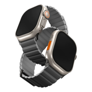 [UNIQ-45MM-REVPCHRAGRY] Uniq Revix Premium Edition Reversible Magnetic Apple Watch Strap 49/45/44/42mm - Charcoal (Charcoal/ash Grey)