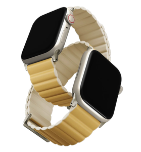 [UNIQ-45MM-REVPCYELIVY] Uniq Revix Premium Edition Reversible Magnetic Apple Watch Strap 49/45/44/42mm - Canary (Canary Yellow/ivory)