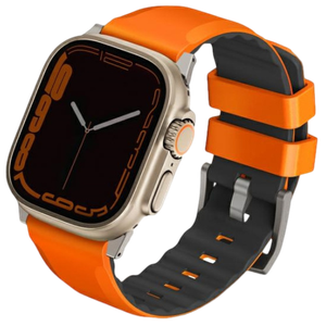 [UNIQ-49MM-LINUSVORG] Uniq Linus Airosoft Silicone Strap For Apple Watch 49/45/44/42mm - Volt Orange