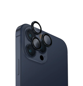 [UNIQ-IP6.1P(2023)-SSFSLENSDBLU] Uniq Optix Iphone 15 Pro 6.1 Stainless Steel Frame Sapphire Camera Lens Protector - Tetra Blue (Dark Blue)