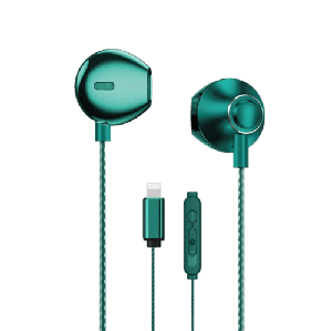 [6941027640456] WEKOME YB08 Blackin Series - HiFi Lightning Wired Headphones - Dark Green