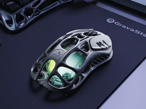 [6972448921992] GravaStar Mercury M1 Pro Wireless Gaming Mouse - Gunmetal gray